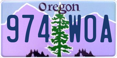 OR license plate 974WOA