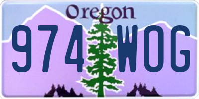 OR license plate 974WOG