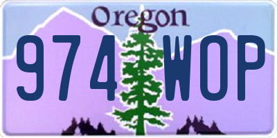 OR license plate 974WOP