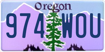 OR license plate 974WOU