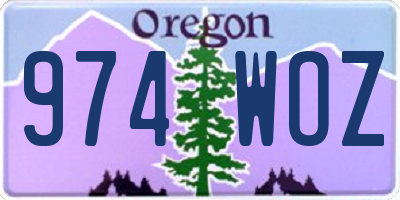 OR license plate 974WOZ