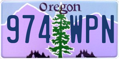 OR license plate 974WPN