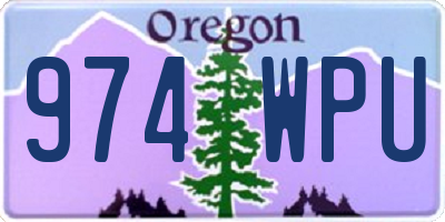 OR license plate 974WPU