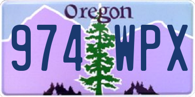 OR license plate 974WPX