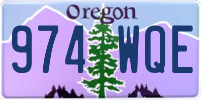 OR license plate 974WQE