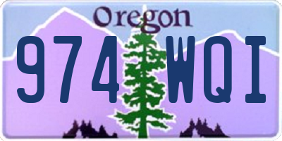 OR license plate 974WQI