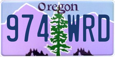 OR license plate 974WRD