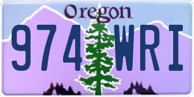 OR license plate 974WRI