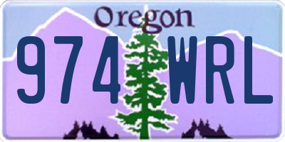 OR license plate 974WRL