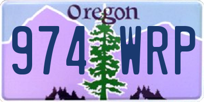 OR license plate 974WRP