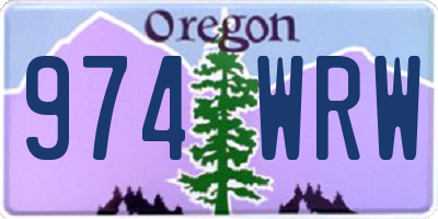 OR license plate 974WRW