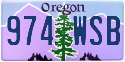 OR license plate 974WSB