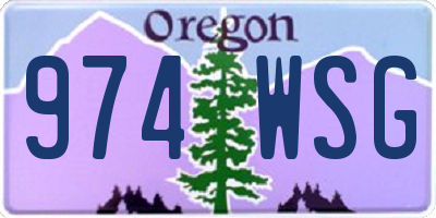 OR license plate 974WSG