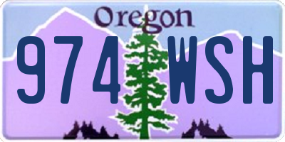 OR license plate 974WSH