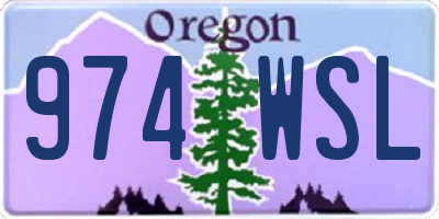 OR license plate 974WSL