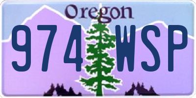 OR license plate 974WSP
