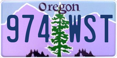 OR license plate 974WST