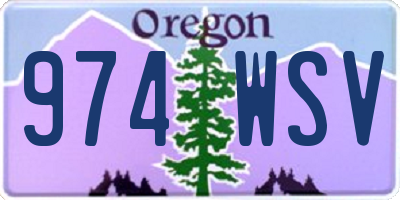 OR license plate 974WSV