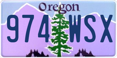 OR license plate 974WSX