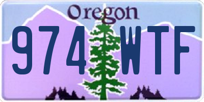 OR license plate 974WTF