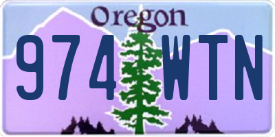 OR license plate 974WTN