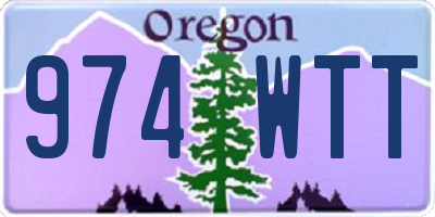 OR license plate 974WTT