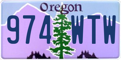 OR license plate 974WTW