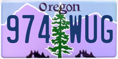 OR license plate 974WUG