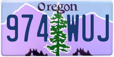 OR license plate 974WUJ