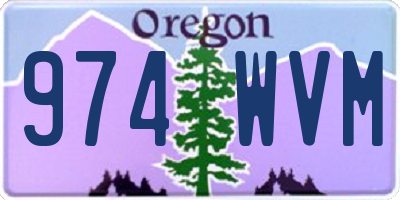 OR license plate 974WVM
