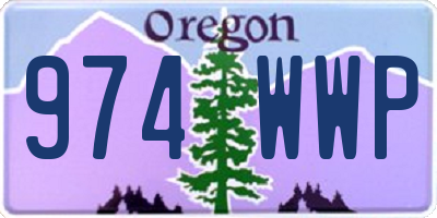 OR license plate 974WWP