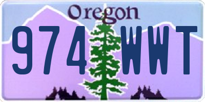 OR license plate 974WWT
