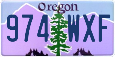 OR license plate 974WXF