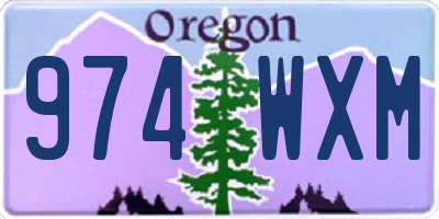 OR license plate 974WXM