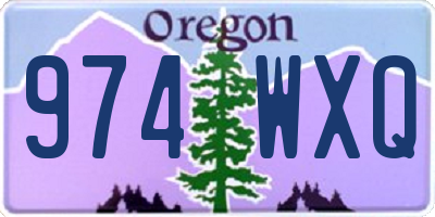 OR license plate 974WXQ