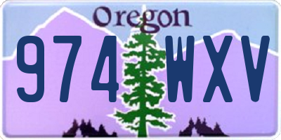 OR license plate 974WXV