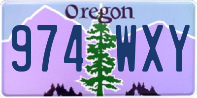 OR license plate 974WXY