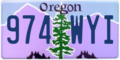 OR license plate 974WYI