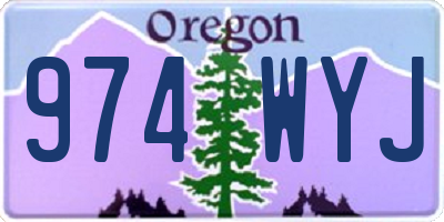 OR license plate 974WYJ