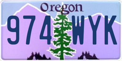 OR license plate 974WYK