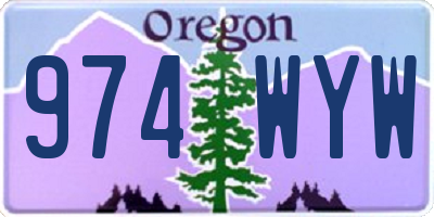 OR license plate 974WYW