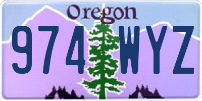 OR license plate 974WYZ