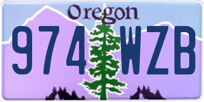OR license plate 974WZB