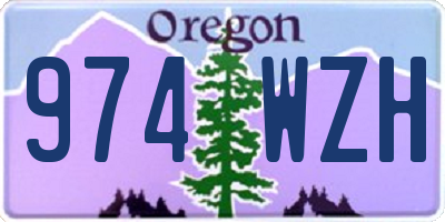 OR license plate 974WZH