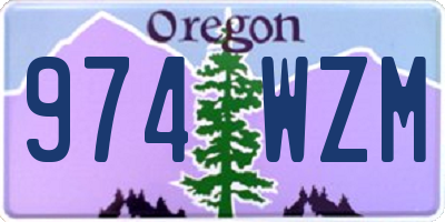 OR license plate 974WZM