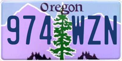 OR license plate 974WZN