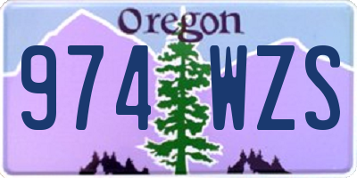 OR license plate 974WZS