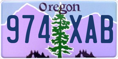 OR license plate 974XAB