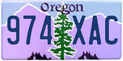 OR license plate 974XAC