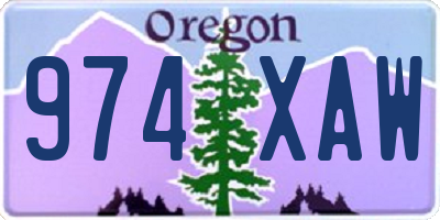 OR license plate 974XAW